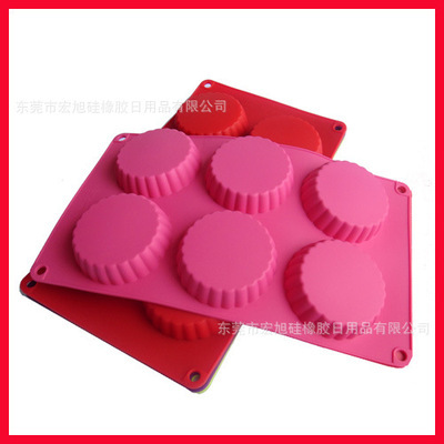 東莞宏旭 通過LFGB檢測的硅膠6格蛋糕模，品質與安全之選